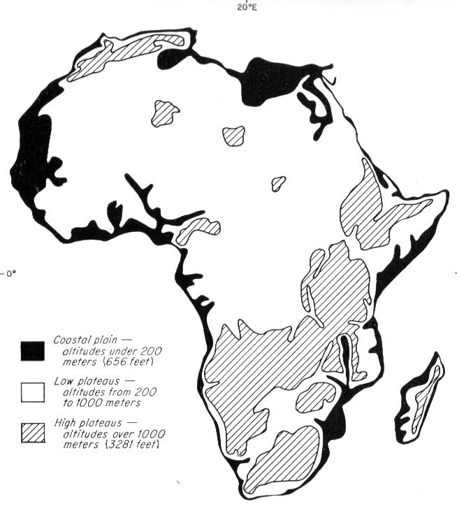 Relief of Africa