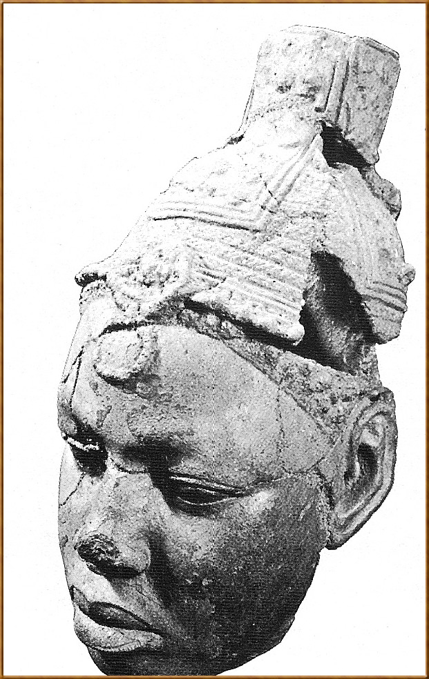 Tete en terre cuite yorouba. Ife
